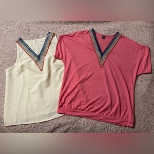 ⭐️ 3/$10 🆕 Set of V Neck Blouses